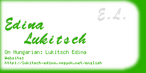 edina lukitsch business card